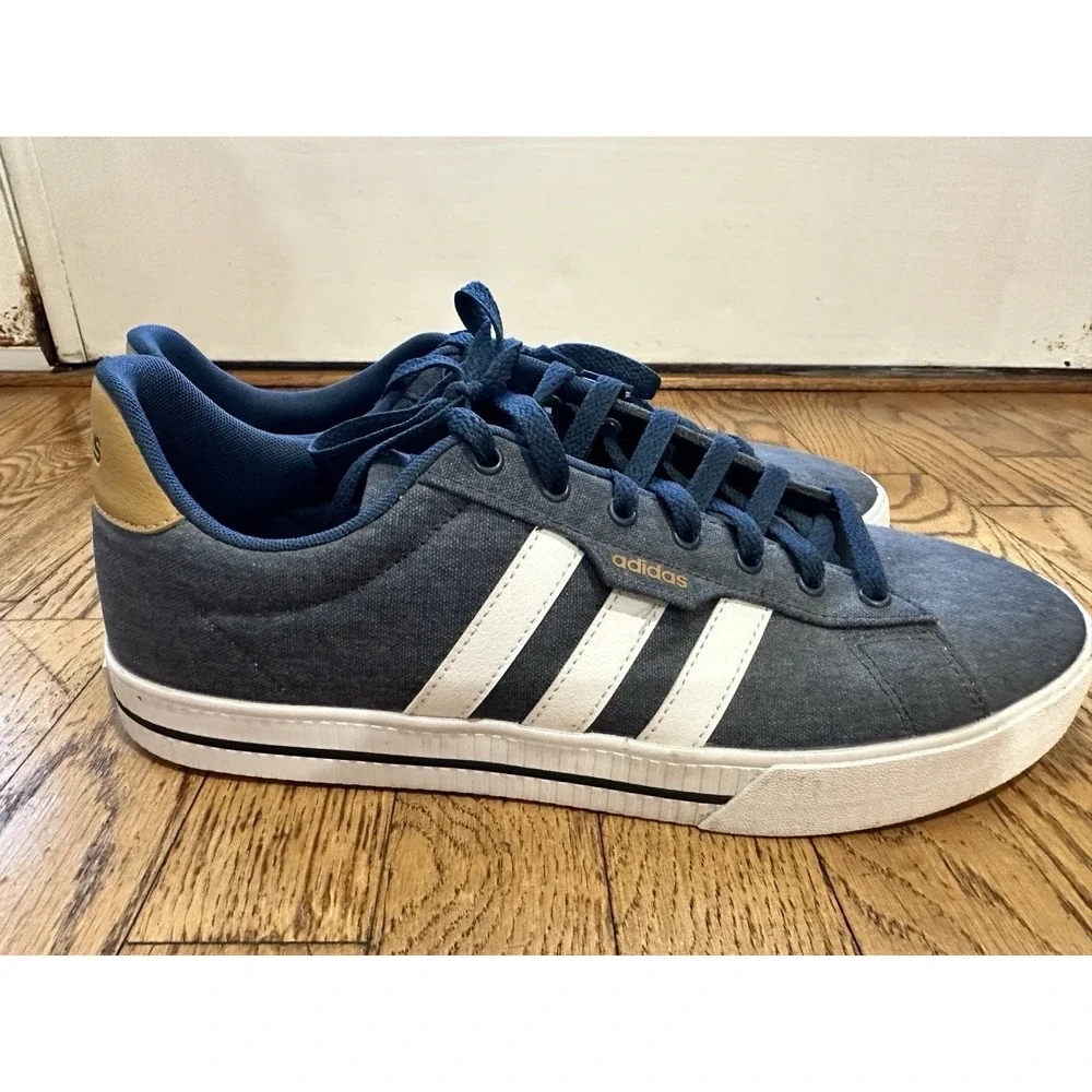 Adidas Daily 3.0 Men's Sneaker Shoe Canvas Athletic Casual GY8115 Blue Size 12 - Picture 2 of 11